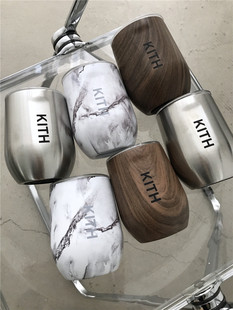 超酷无柄保温杯日常休闲咖啡杯 多层不锈钢体 限定联名款 KITH