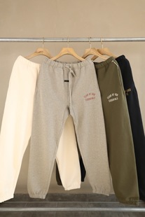 卫裤 Fog复线es内加绒宽松版 字母印花休闲长裤 校园复古风格 型美式