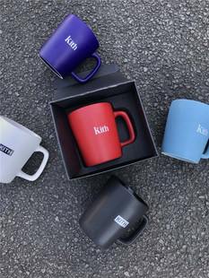 Kith多色小字母纯色马克杯水杯咖啡杯陶瓷杯 5色现货 男女中性款