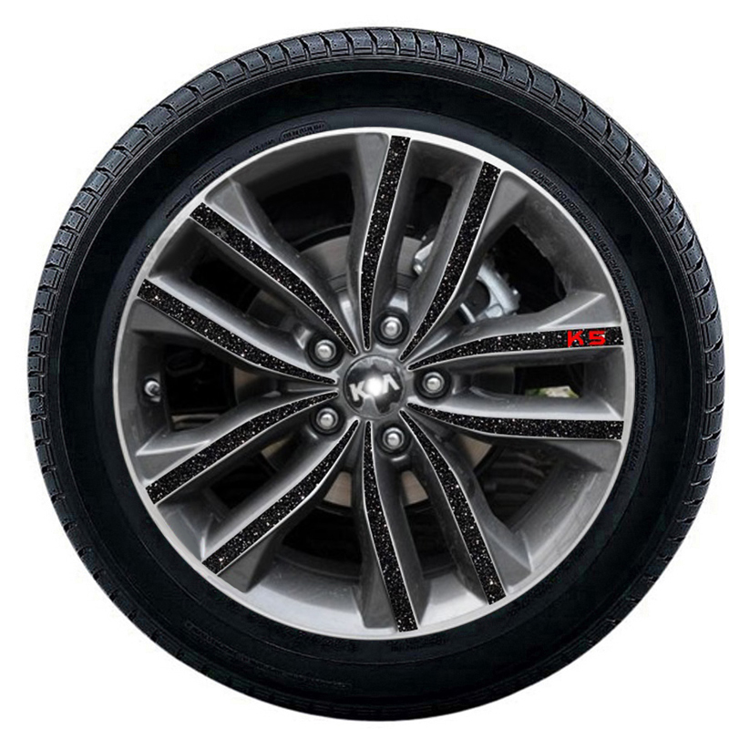 亚承 专用于16款起亚k5轮毂贴纸 改装电镀轮胎圈保护膜 装饰