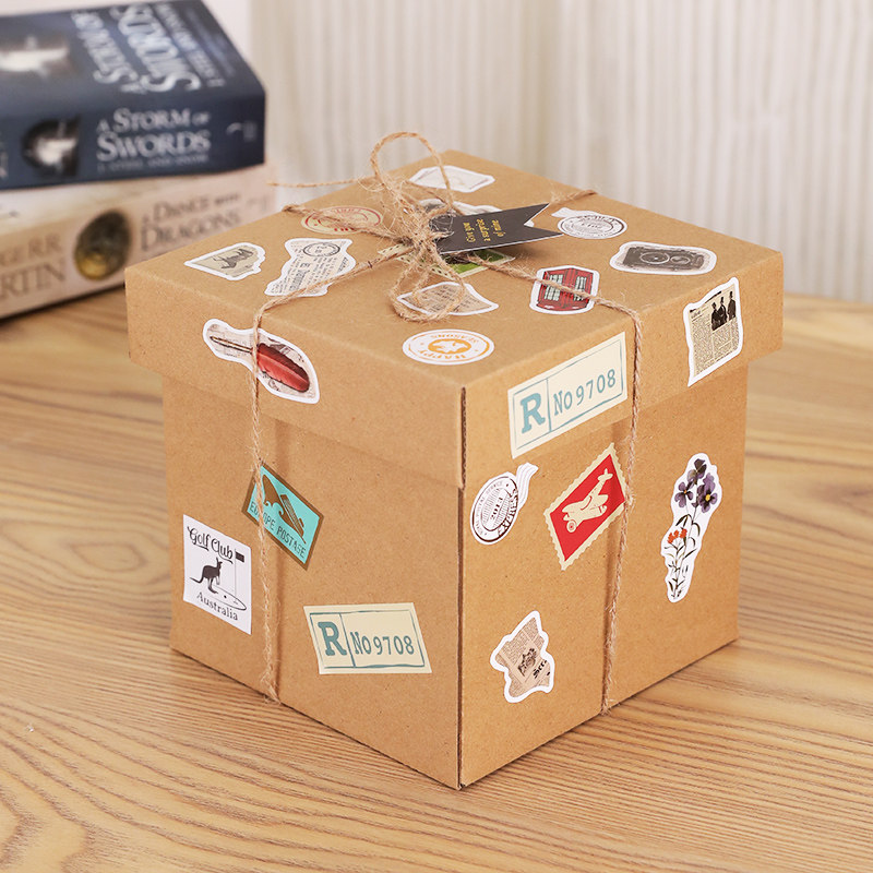 复古礼物盒仪式感生日礼盒零食玩偶包装盒收纳盒送男女朋友空盒