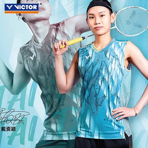新victor胜利羽毛球服男女款戴资颖系列短袖大赛服运动服速干无袖