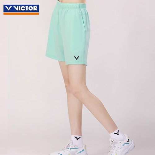 victor女生速干针织运动短裤