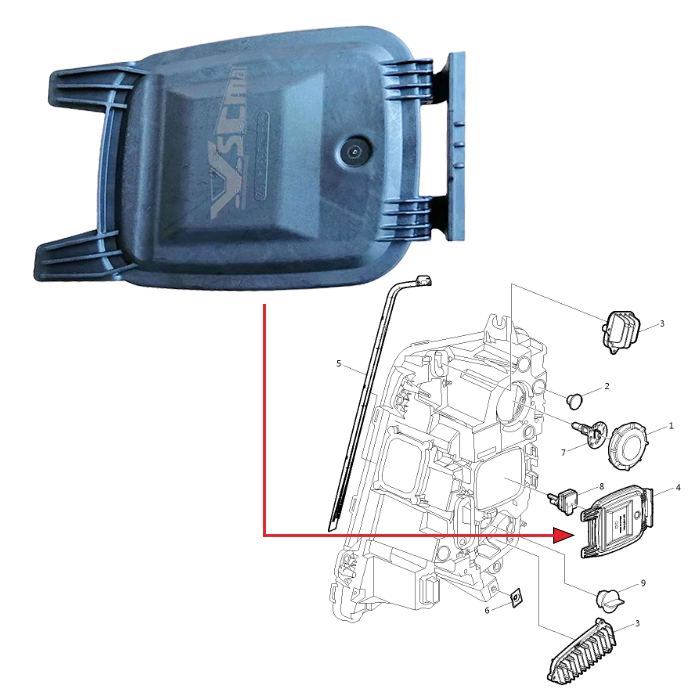 适配 ⅤOLVO重卡FM FH 420 460 沃尔沃大灯近光灯后盖82355057
