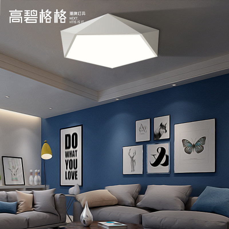 几何吸顶灯LED简约创意卧室灯北欧立体现代客厅灯个性灯书房灯具