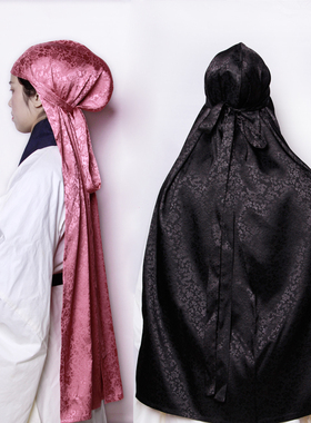 墨绯汉服多款提花绸汉服幅巾巾帻帕头汉服配饰帽子搭配深衣