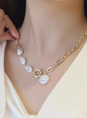 s925纯银新潮夸张粗狂多珠套链