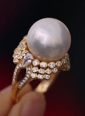 s925纯银微镶豪华遮瑕大气戒指托