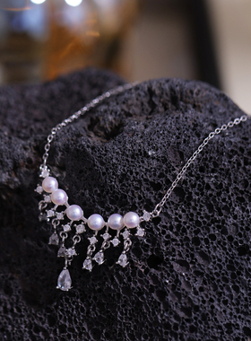 s925纯银法式新潮高级感流苏套链