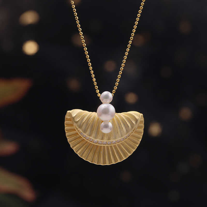 麻纱豪华扇贝吊坠925银男女通用