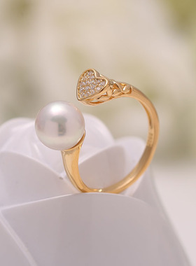 s925纯银韩版心形简约戒指托配件