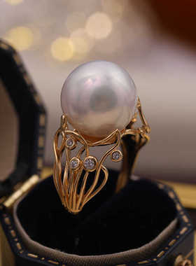 复古雅致戒指托s925纯银优雅女