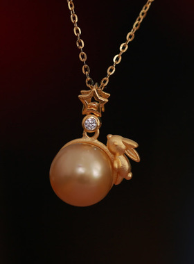 s925纯银2023年新款麻纱小兔吊坠