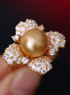 s925纯银精工豪华花卉戒指托