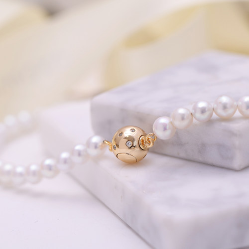 s925纯银球形镶锆简约项链手链扣