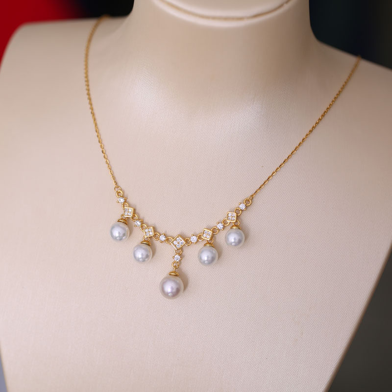 DIY配件s925纯银新潮时尚灵动多珠套链一体链珍珠项链空托配饰品,饰品/流行首饰/时尚饰品新,项坠/吊坠,淘宝优惠券,粉丝福利购,淘宝优惠卷