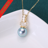 DIY配件s925纯银微镶T方锆灵动时尚 吊坠项坠项链坠珍珠空托配饰品