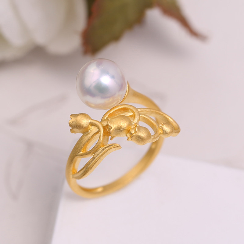 s925纯银简单时尚玫瑰花戒指托