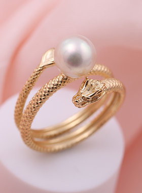 s925纯银时尚多层中国龙戒指托