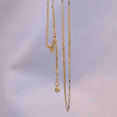 50cm锁骨链方块爱心可调节