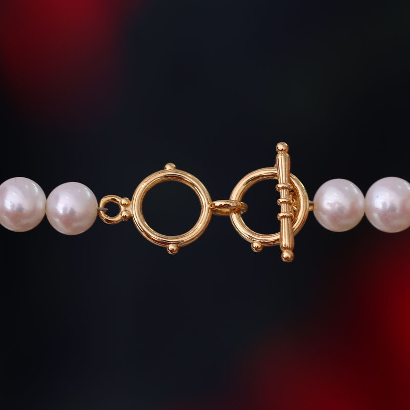 diy珍珠配件s925银简约日韩版双环毛衣链项链ot扣锁扣手链扣饰品