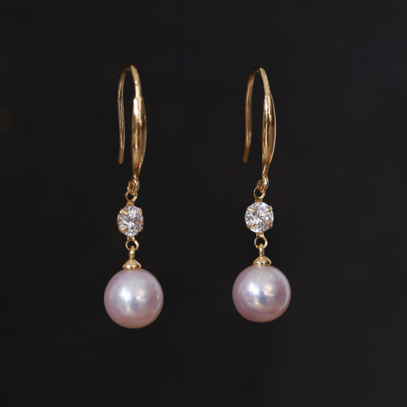 s925纯银日韩版简易式单锆耳钩