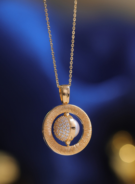 s925纯银可旋转时尚吊坠项链坠