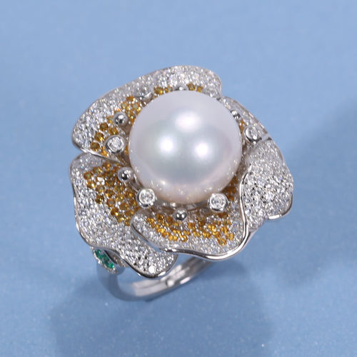 经典奢华优雅大气花卉戒指托