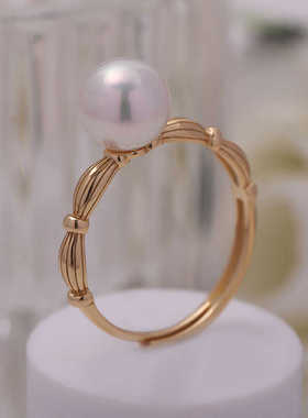 高级这个小清新戒指托纯银轻奢