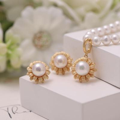 小雏菊套装耳钉s925纯银通用时尚