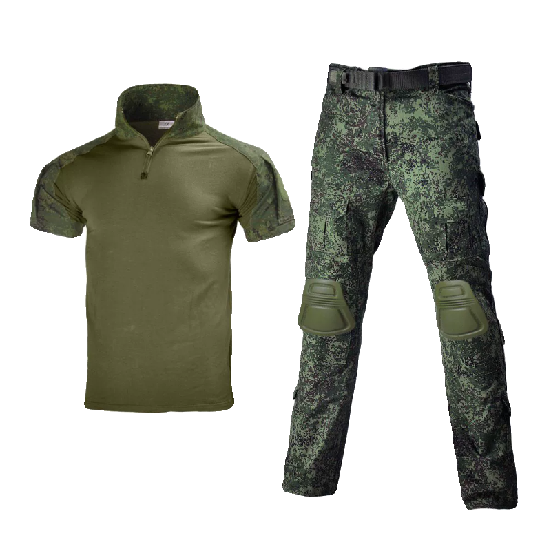 户外运动短袖战术套装CP俄迷彩训练套服青蛙服野外cs拓展教官服男