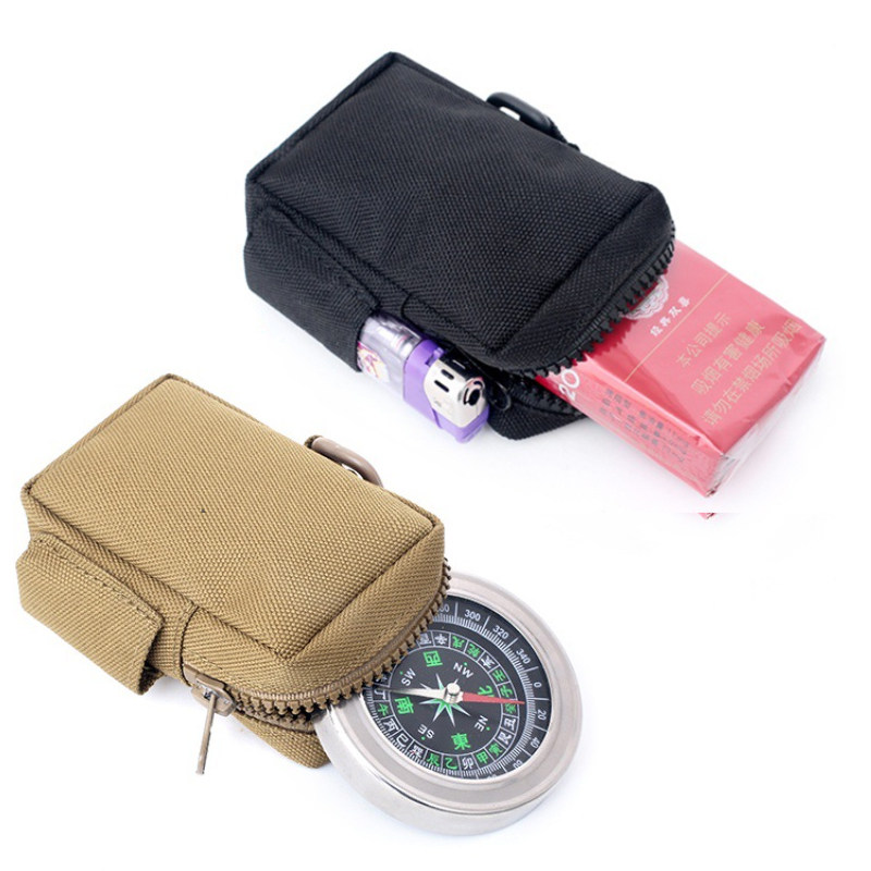 户外小腰包男证件包杂物收纳包打火机包套穿皮带挂包黑色零钱包女