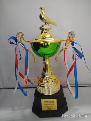 3418款金属信鸽奖杯 赛鸽奖座 赛事颁发奖品 工艺品 免费做字