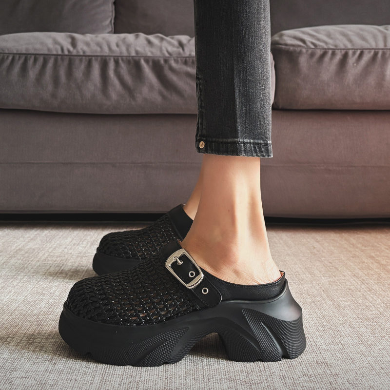 7cm时尚镂空轻便百搭包头凉拖鞋