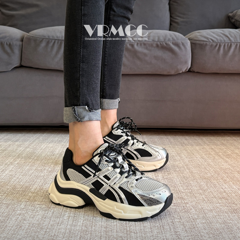 真皮版增高5cm厚底运动鞋老爹鞋