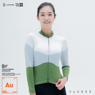 捷酷秋冬季男女款 抓绒保暖长袖骑行服自行车户外运动骑行上衣