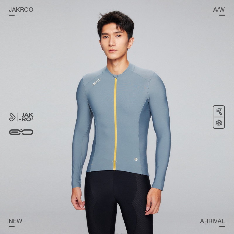 捷酷秋冬新款EVO ONE男士骑行服进口面料竞技版型户外5℃抓绒长袖