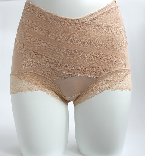 韩单蕾丝高腰收腹不勒腿塑身裤