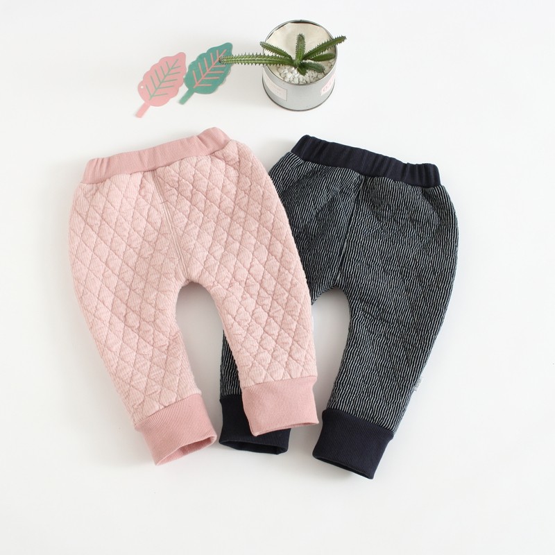 秋冬男女童内胆棉裤婴幼儿可开档绗棉裤保暖可机洗1岁至5岁K458