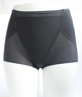 女士夏薄收腹提臀内裤 产后收骨盆蕾弹力一分平脚塑身裤