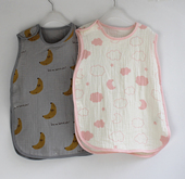 出口日本西家水洗纯棉4层纱布婴幼儿马甲睡袋 防踢被 夏季