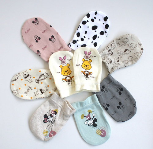 新生儿纯棉护手套手罩婴儿