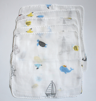 萌星月无荧光双层纱布手帕