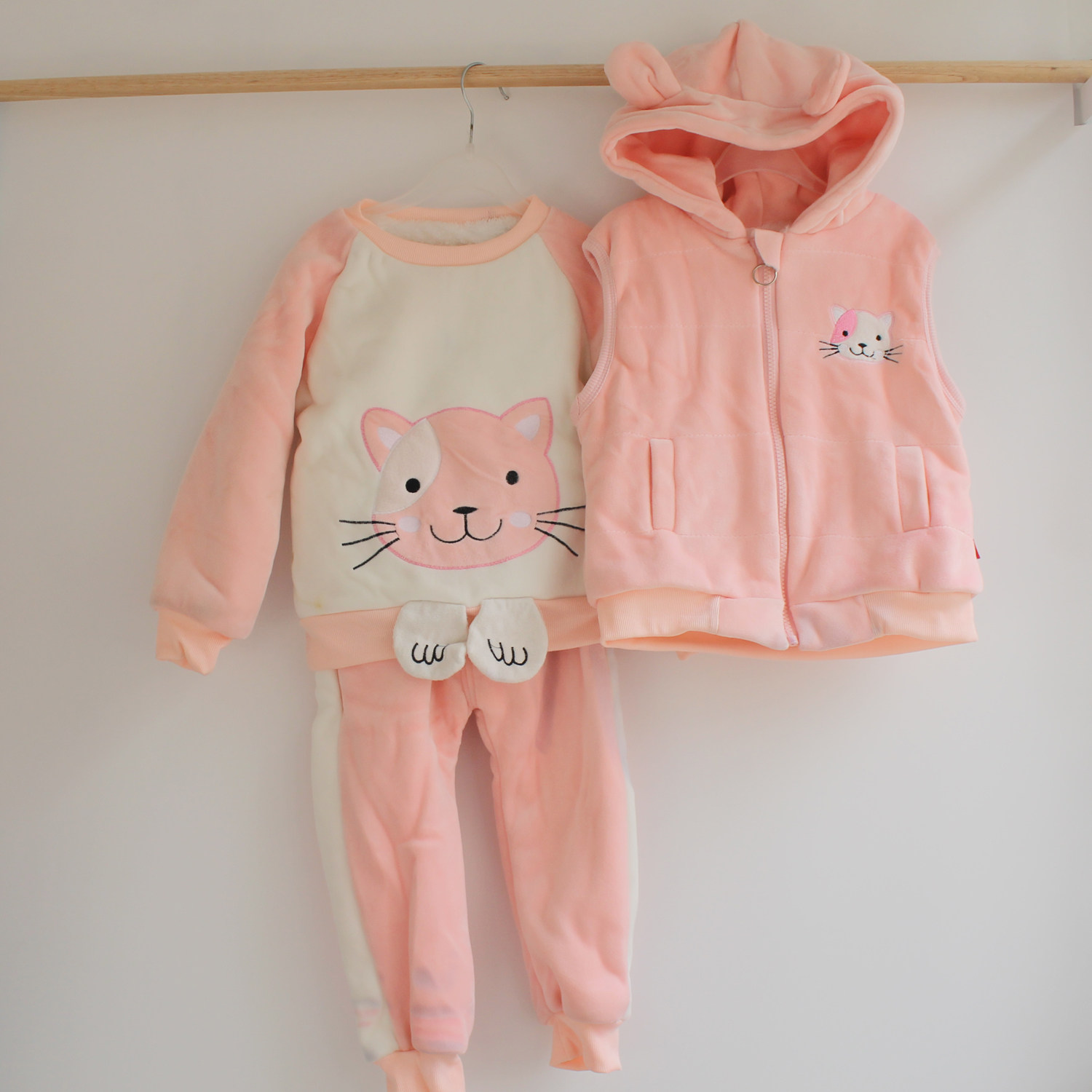 残次只售老顾客内销款羊羔绒保暖上衣保暖裤马甲三件套A101,童装/婴儿装/亲子装,棉袄/棉服,淘宝优惠券,粉丝福利购,淘宝优惠卷