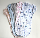 出口款 春秋新生儿襁褓巾婴儿睡袋针织棉双拉链蜡烛包巾防踢被A103