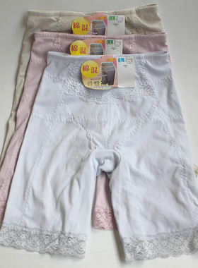 日式薄款女士收腹提臀收大腿内裤产后收骨盆蕾弹力五分塑身裤F018