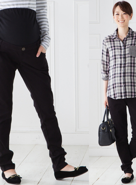 YK08春秋出口日本托腹孕妇直筒牛仔裤　托腹可调节孕妇牛仔裤Z312