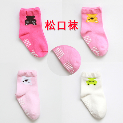 棉质卡通风防滑无骨缝合婴儿袜
