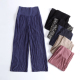 宽松休闲裙裤 出口日本阔腿风琴褶孕妇九分裤 春秋托腹孕妇裤 S525