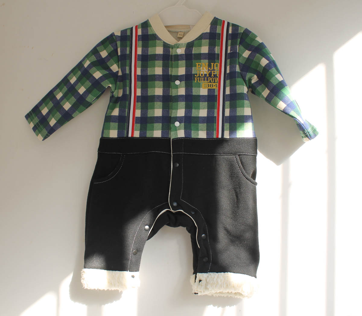 日本单秋冬不倒绒保暖婴儿连身衣爬服　家居哈衣连体衣B209